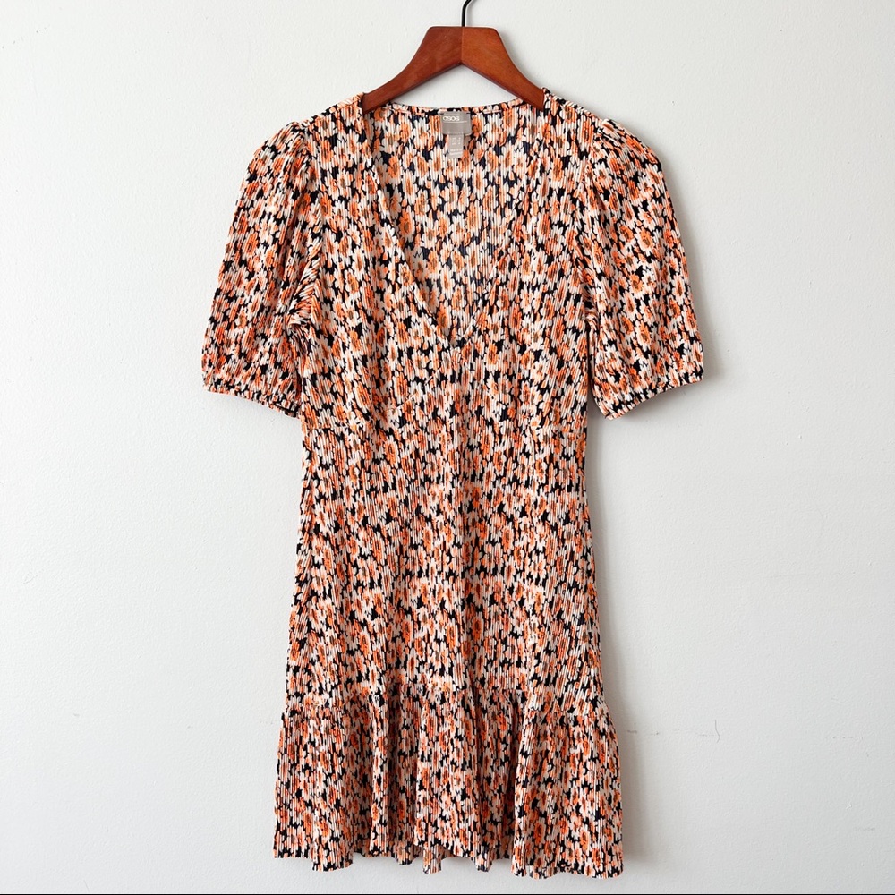 ASOS Sunflower Mini V-Neck Summer Dress Size 4